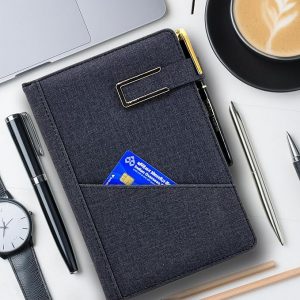 Schmick A5 Notebook Diary for Men Women | Executive Professional Office Diary with Magnetic Flip Lock (220 Ruled Pages, 6 x 8.5 Inches, 80 GSM, Black)